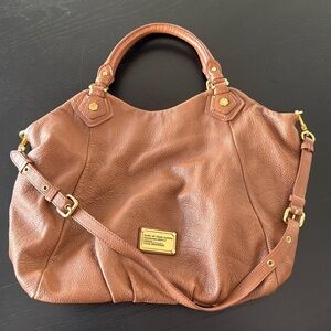 Marc Jacobs Fran Shoulder Bag - Brown leather with gold hardware